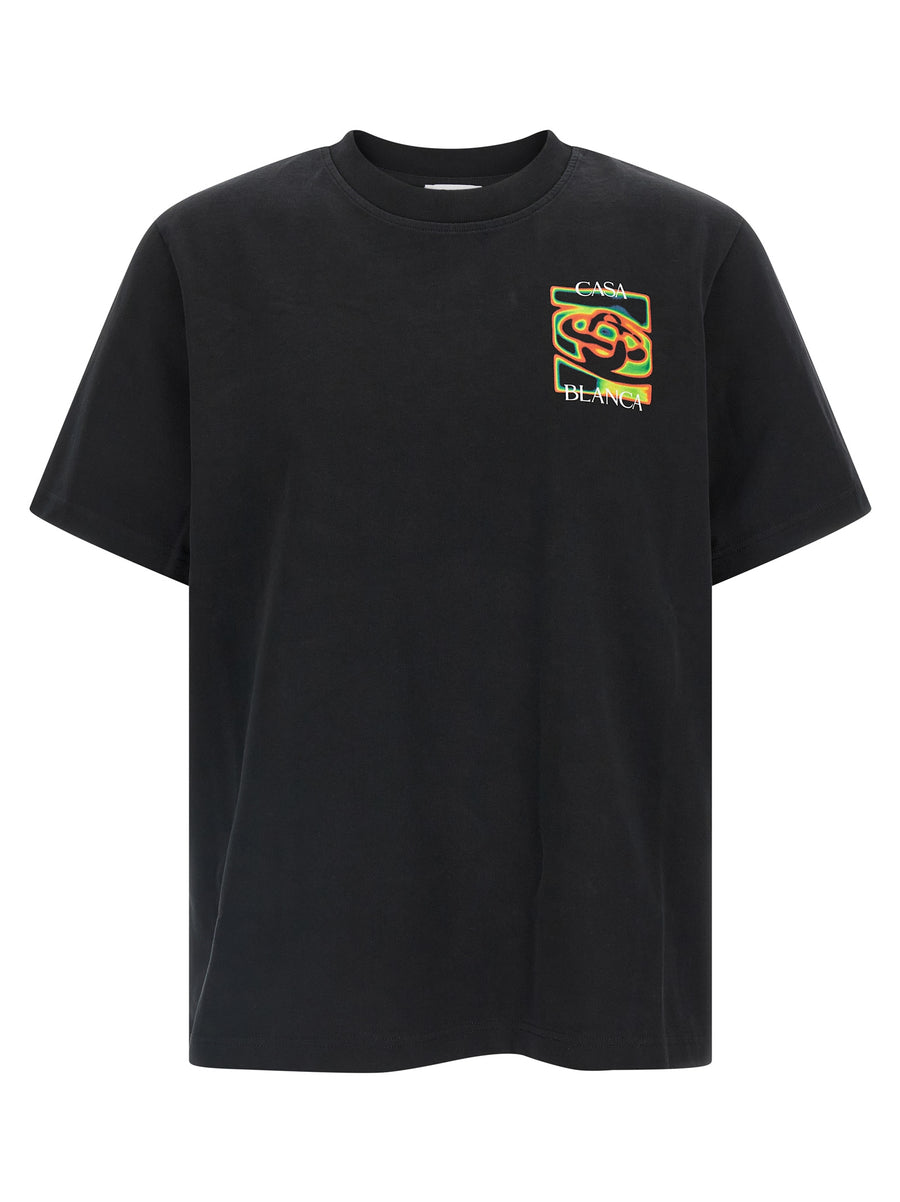 Casablanca 100% organic cotton t-shirt in black