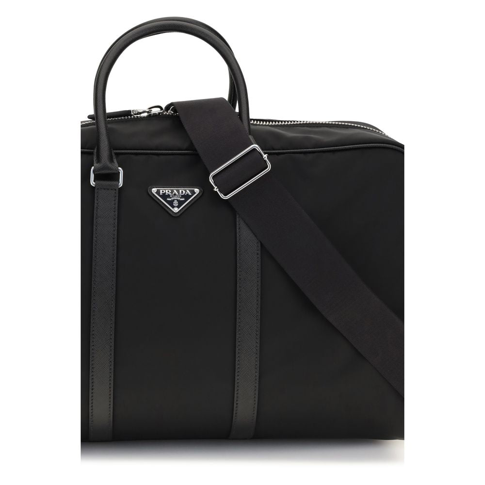 Black Recycled Polyamide Luggage And Travel Bag