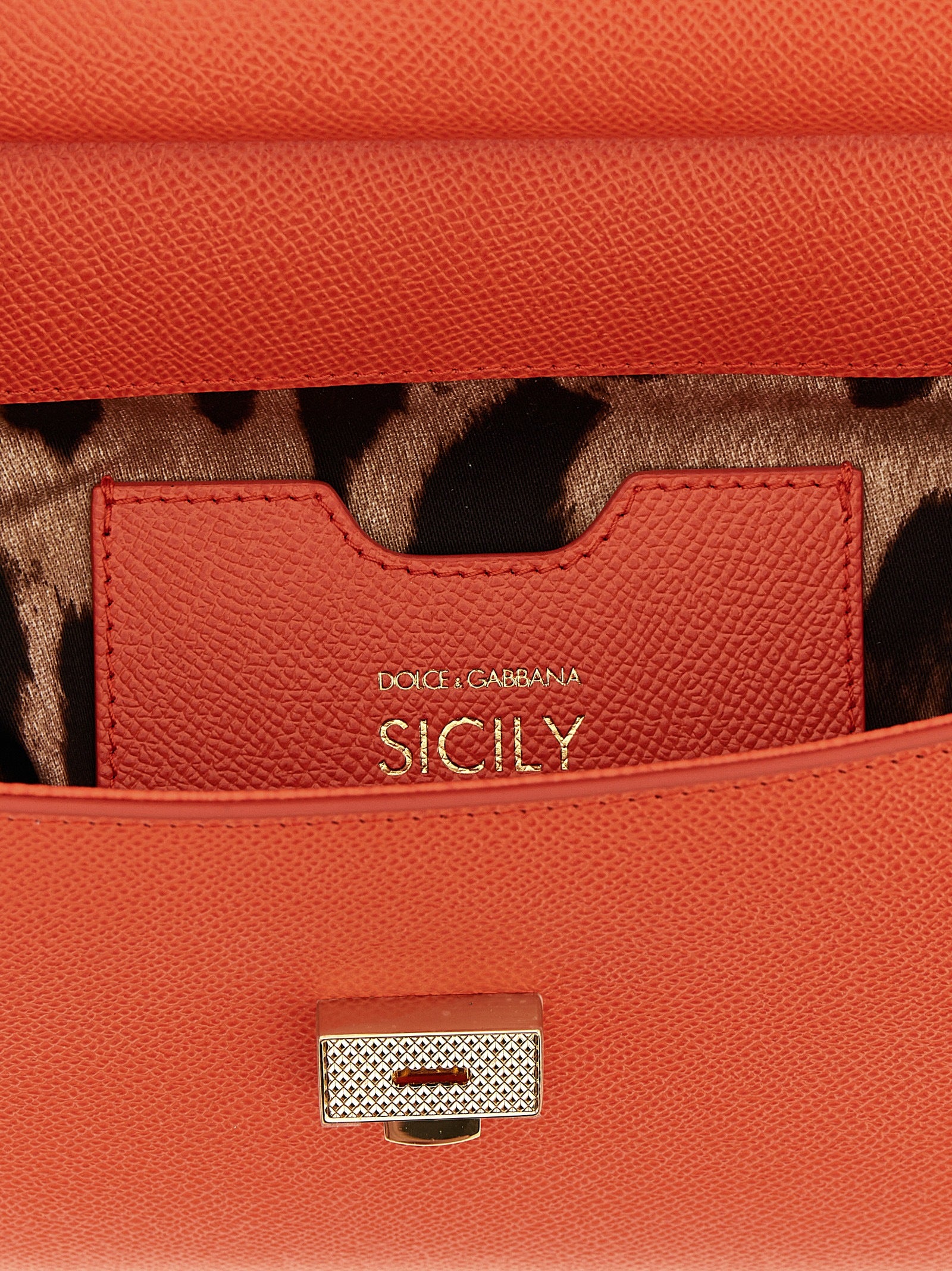Orange Calfskin Handbag Bag