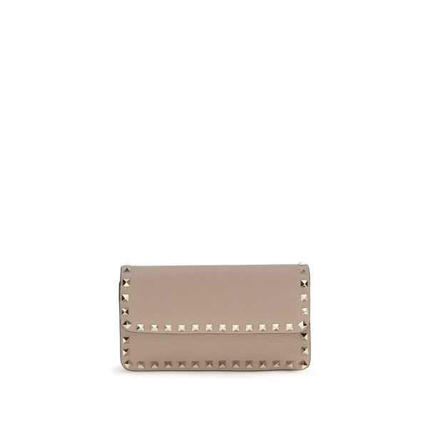 Valentino Garavani 100% Calf Leather Bos Taurus wallet in beige