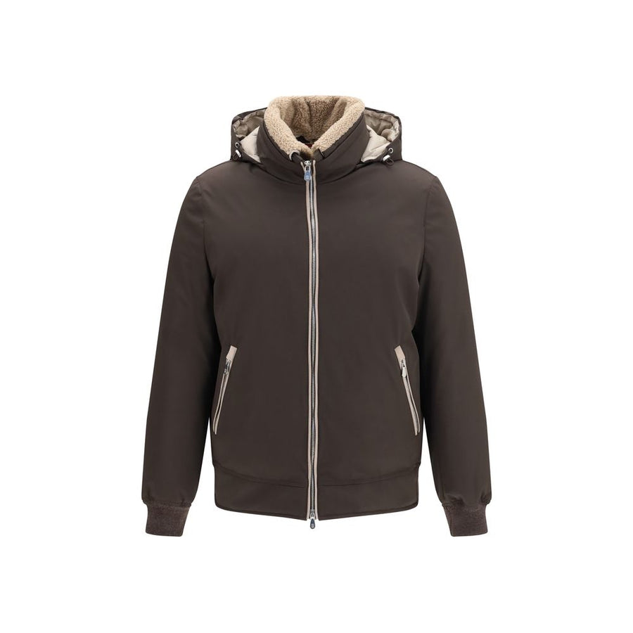 Brunello Cucinelli Outer 88% Polyamide 12% Elastane down jacket in brown