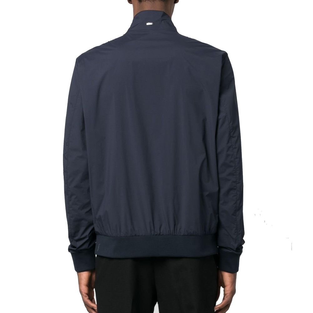 Herno 100% Polyester bomber jacket in navy — view 3
