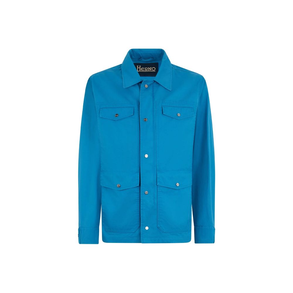 Herno 100% Cotton jacket in blue