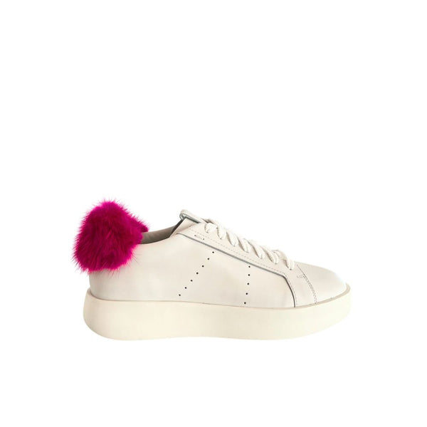 Santoni 100% Leather sneakers in white