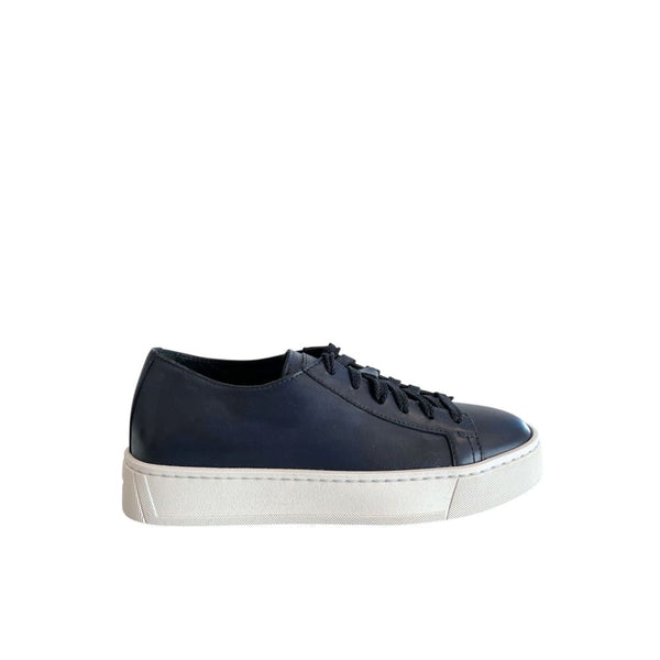 Santoni 100% Leather sneaker in blue