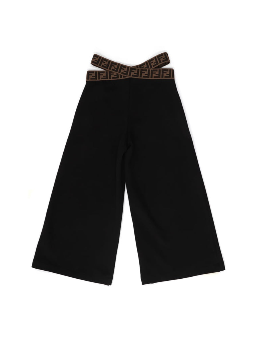 Wide Sweatpants Black Cotton Trousers