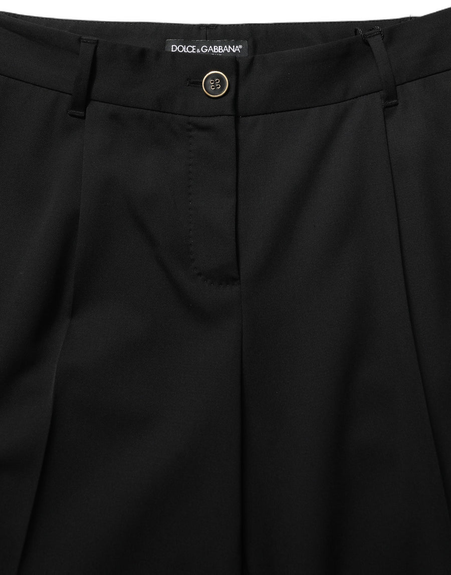 Dolce & Gabbana 90% Virgin Wool trousers in black