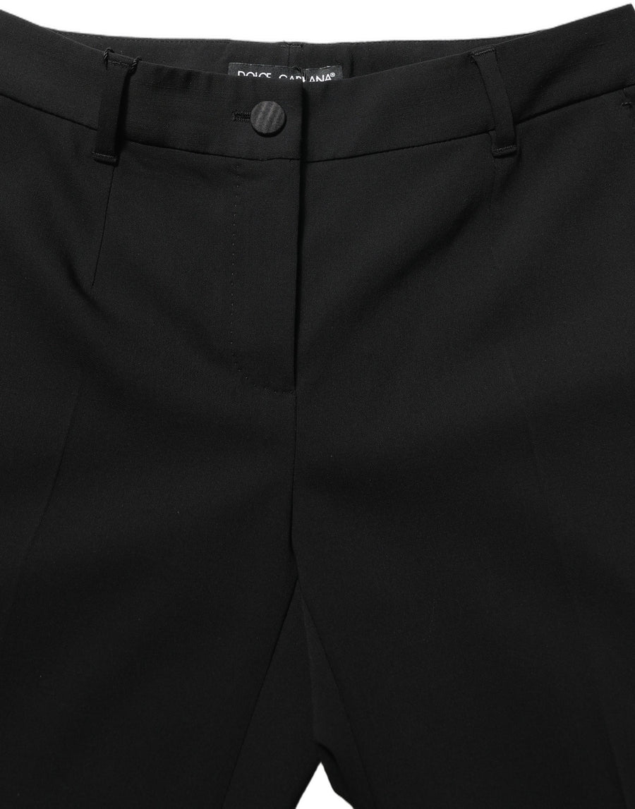 Dolce & Gabbana 88% Virgin Wool 10% Silk 2% Elastane trousers in black