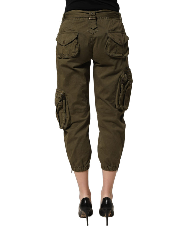 Dolce & Gabbana 95% Cotton cargo pants in green