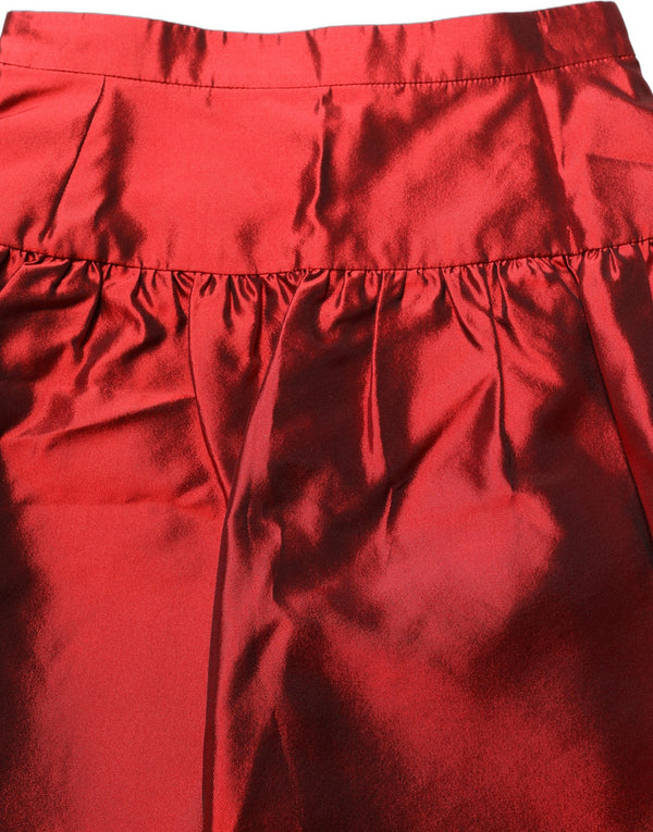 Dolce & Gabbana 100% Silk skirt in red