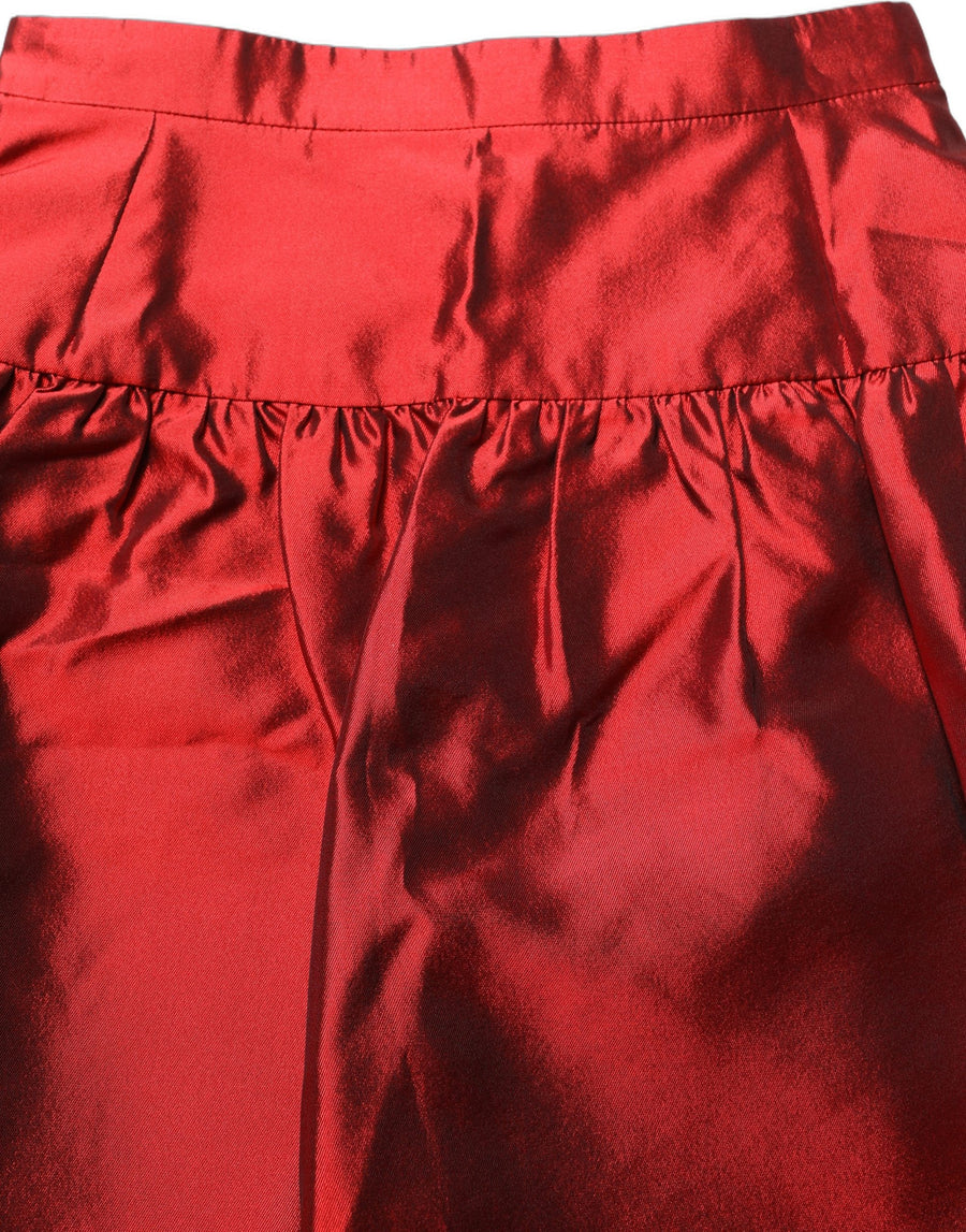 Dolce & Gabbana 100% Silk skirt in red