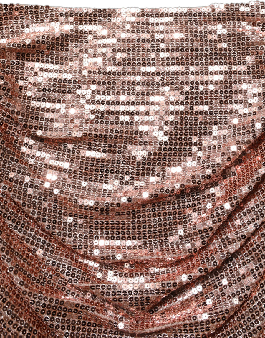 Dolce & Gabbana 100% Nylon (external) skirt in rose gold