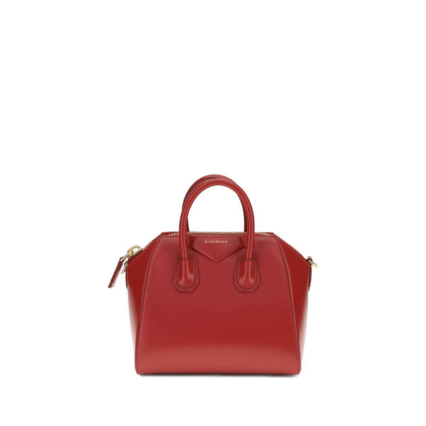 Givenchy 100% Calf Leather Bos Taurus top handle bag in red
