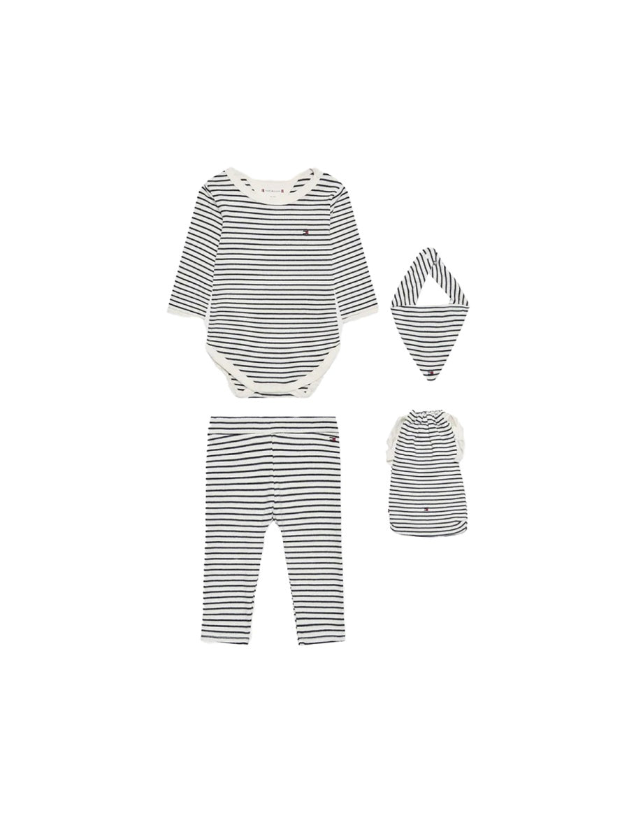 Baby 3-Piece Ribbed Gift Set Multicolour Cotton Sets