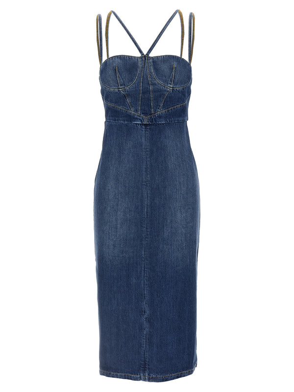 Nensi Dojaka 100% Cotton dress in blue