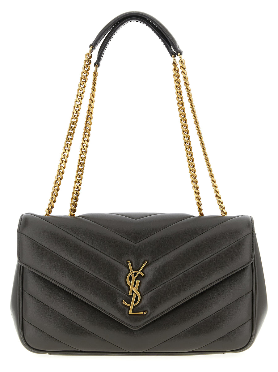 Saint Laurent 100% lamb leather shoulder bag in black