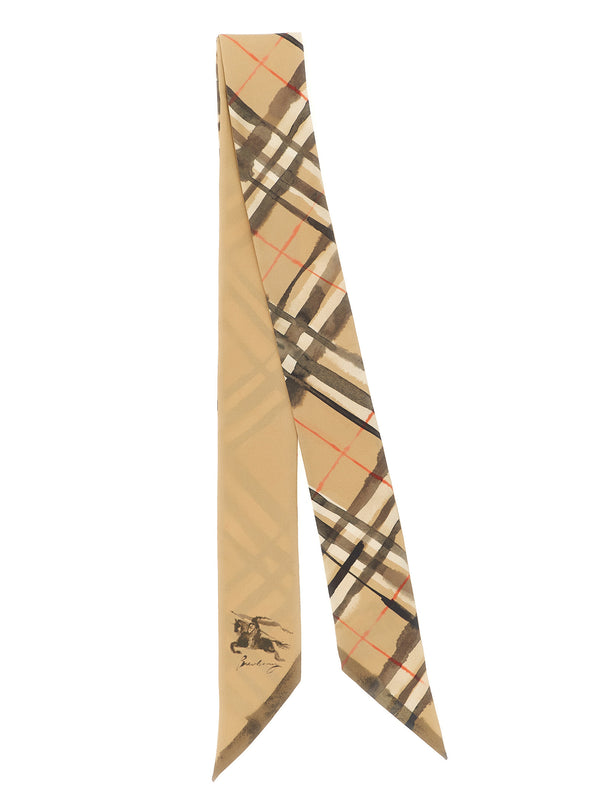 Burberry 100% mulberry silk scarf in beige