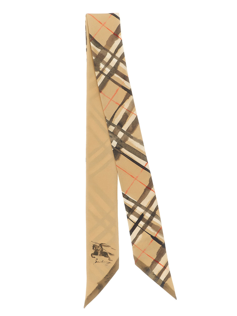 Burberry 100% mulberry silk scarf in beige