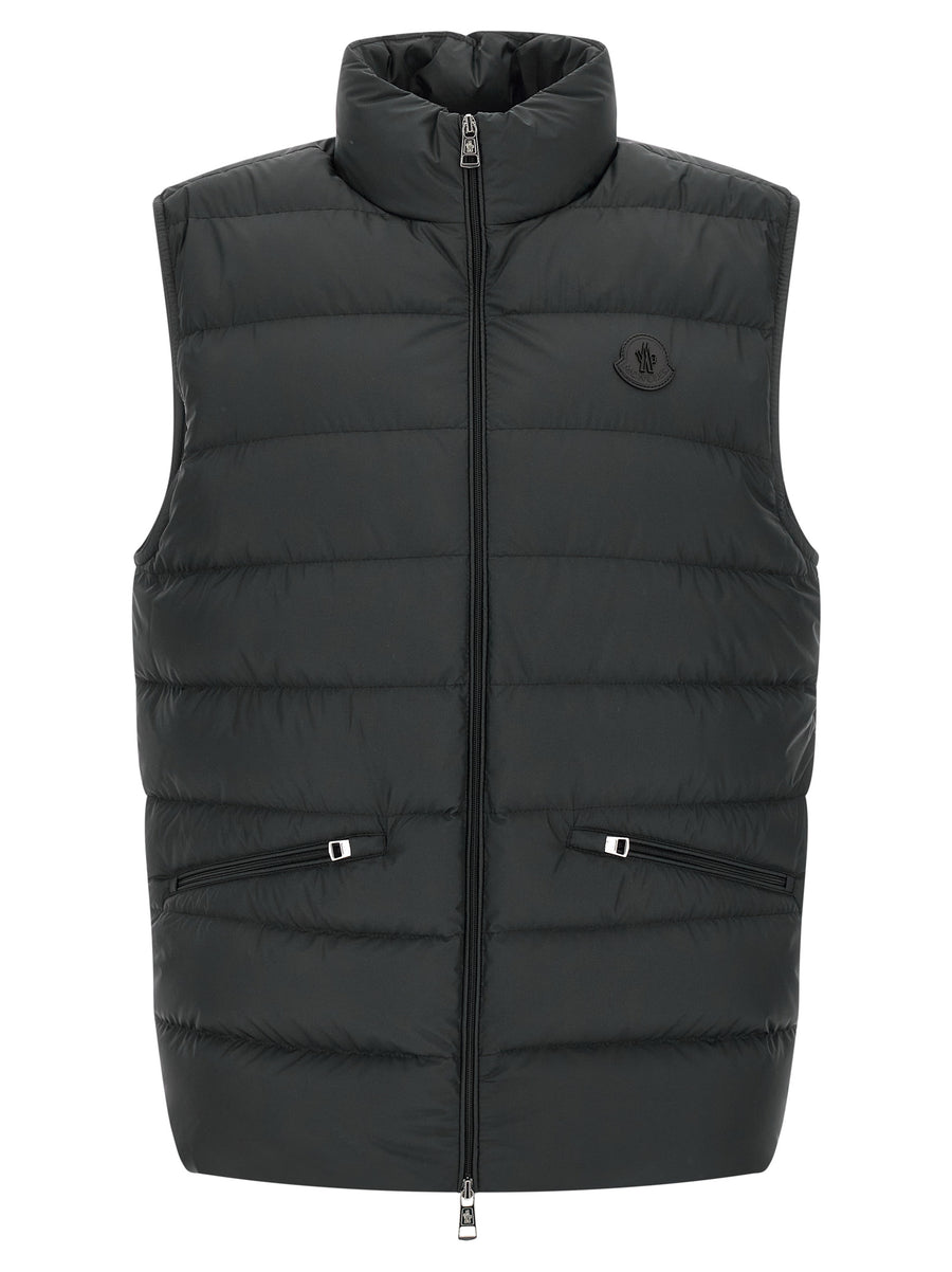 Moncler 100% Polyester vest in black
