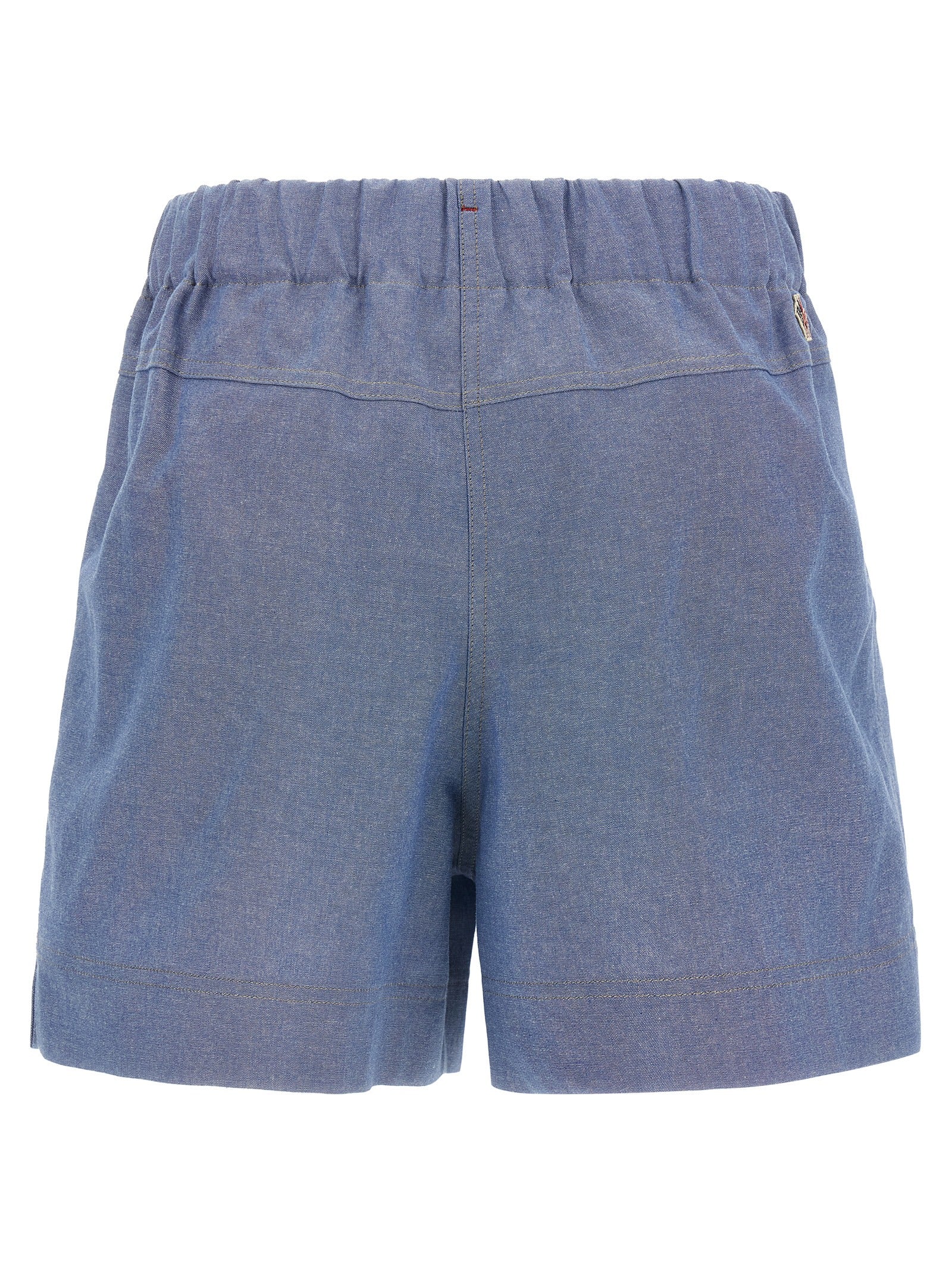 Moncler Grenoble 100% Cotton bermuda shorts in blue — view 2