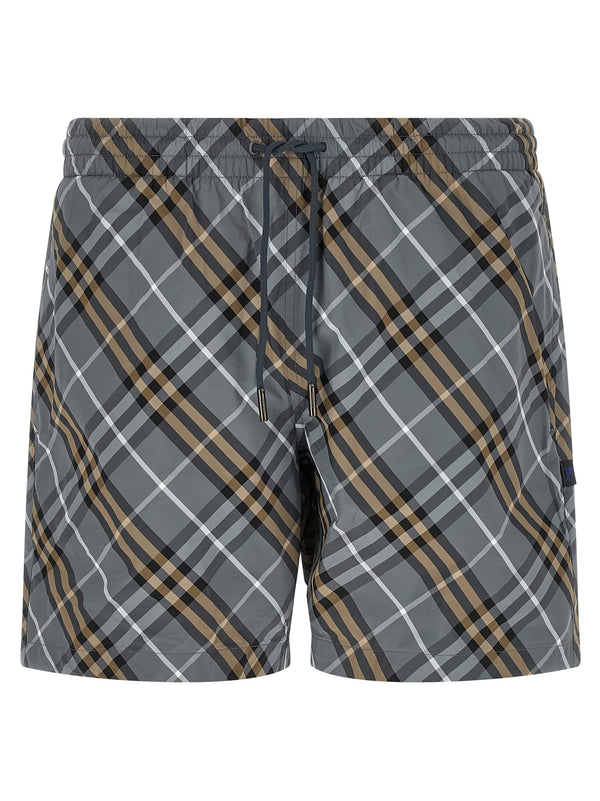 Burberry 100% polyamide bermuda shorts in gray