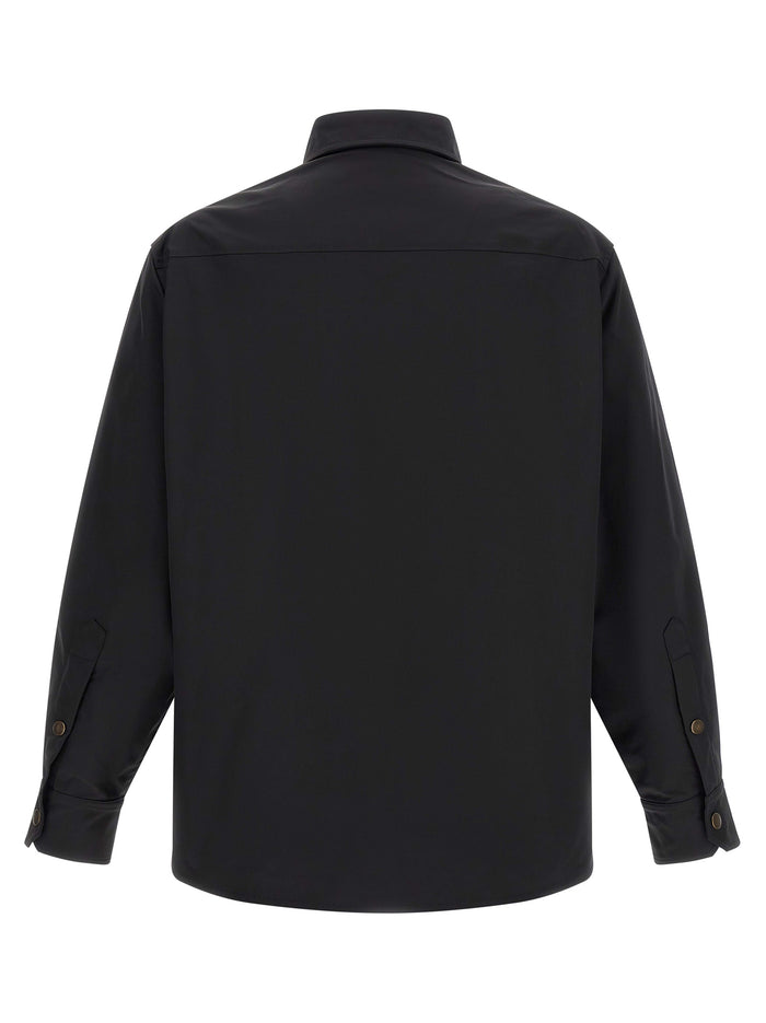 Valentino Garavani 64% polyester overshirt in black — view 2