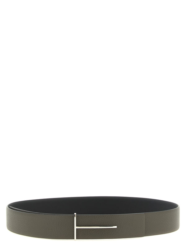 Tom Ford 100% calfskin leather (Bos Taurus) belt in black