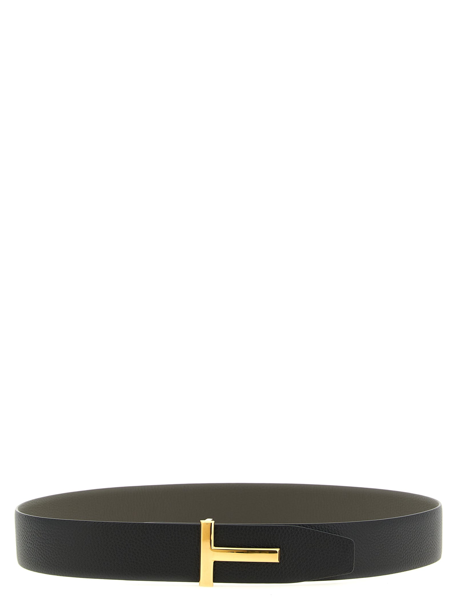 Tom Ford 100% calfskin leather belt in gray — view 2