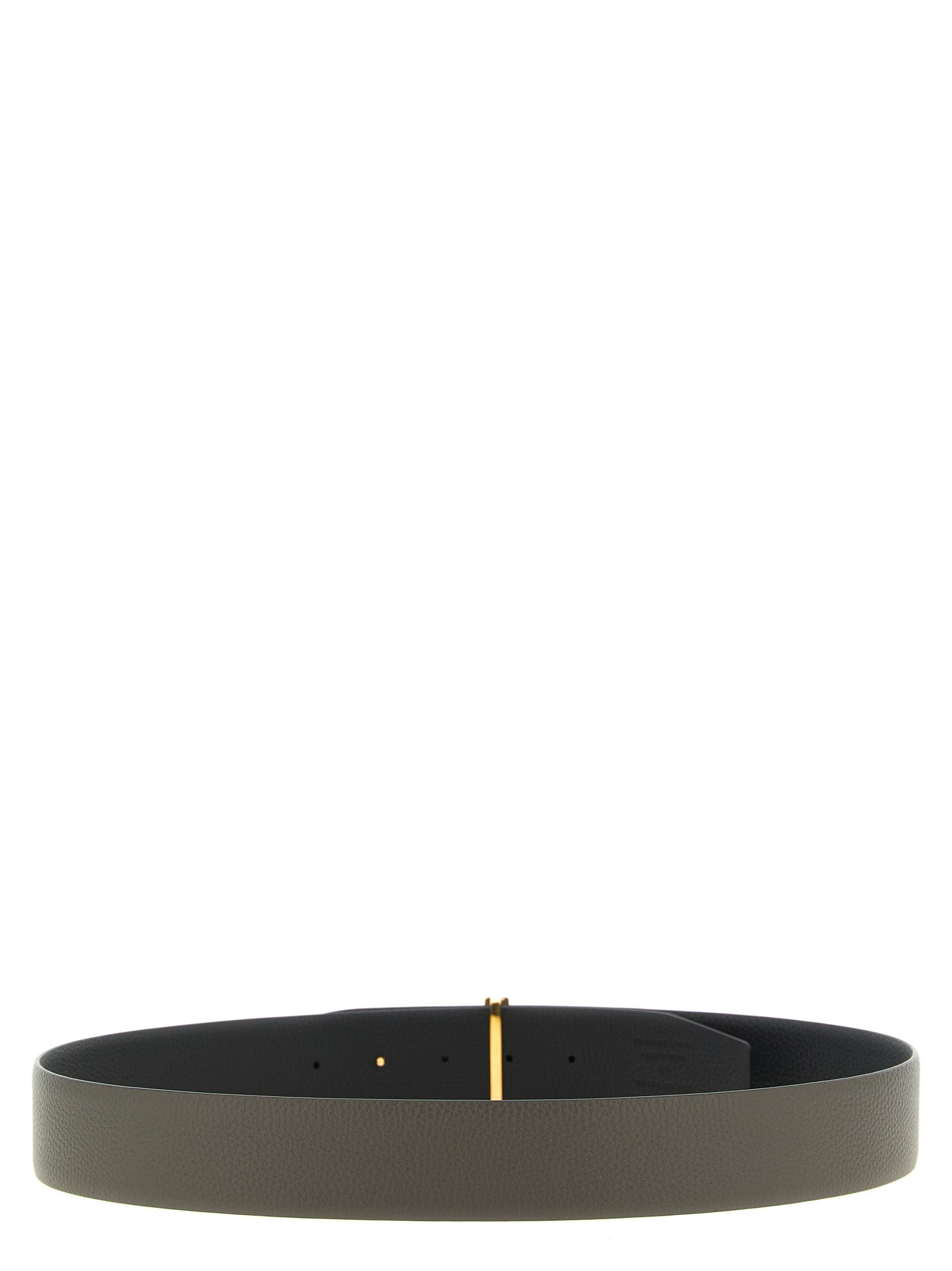 Tom Ford 100% calfskin leather belt in gray — view 3