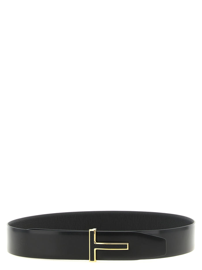 Tom Ford 100% Calfskin Leather belt in black — view 2