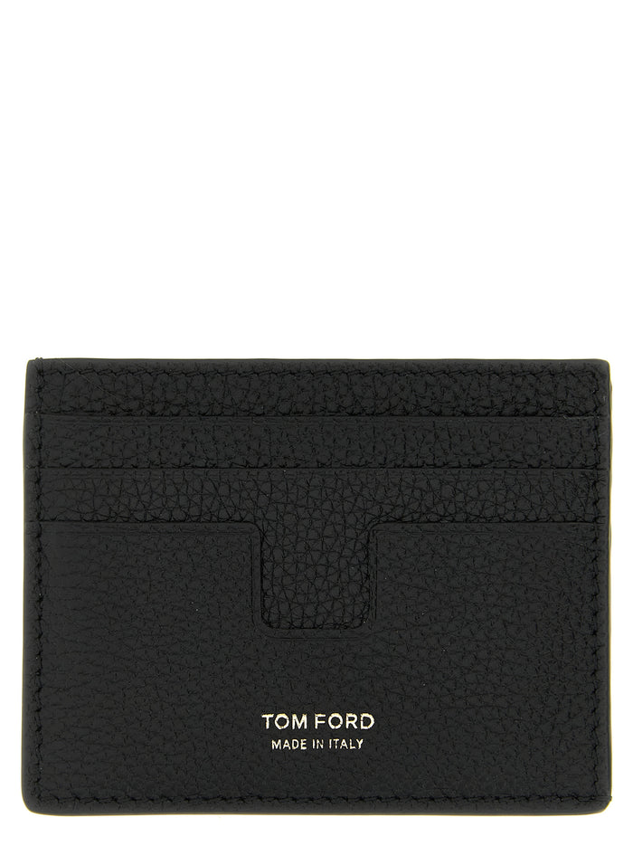 Tom Ford 100% calfskin leather card case in black