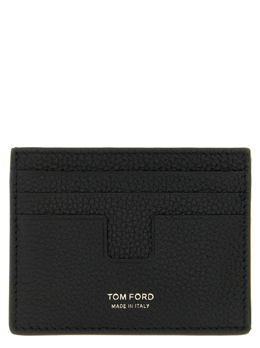 Tom Ford 100% calfskin leather card case in black