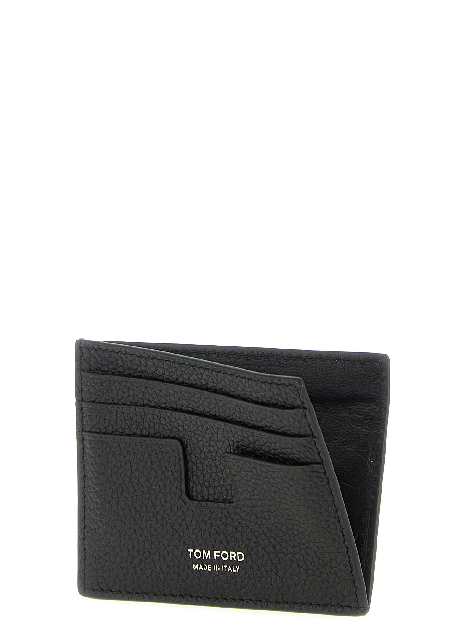Tom Ford 100% calfskin leather card case in black — view 3