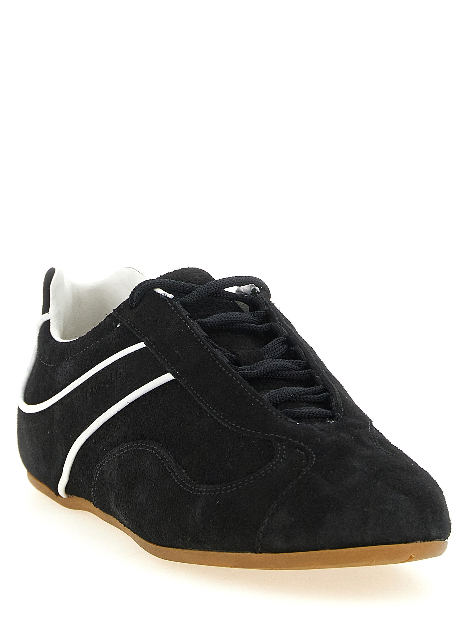 Tom Ford 97% calf leather sneaker in black — view 2