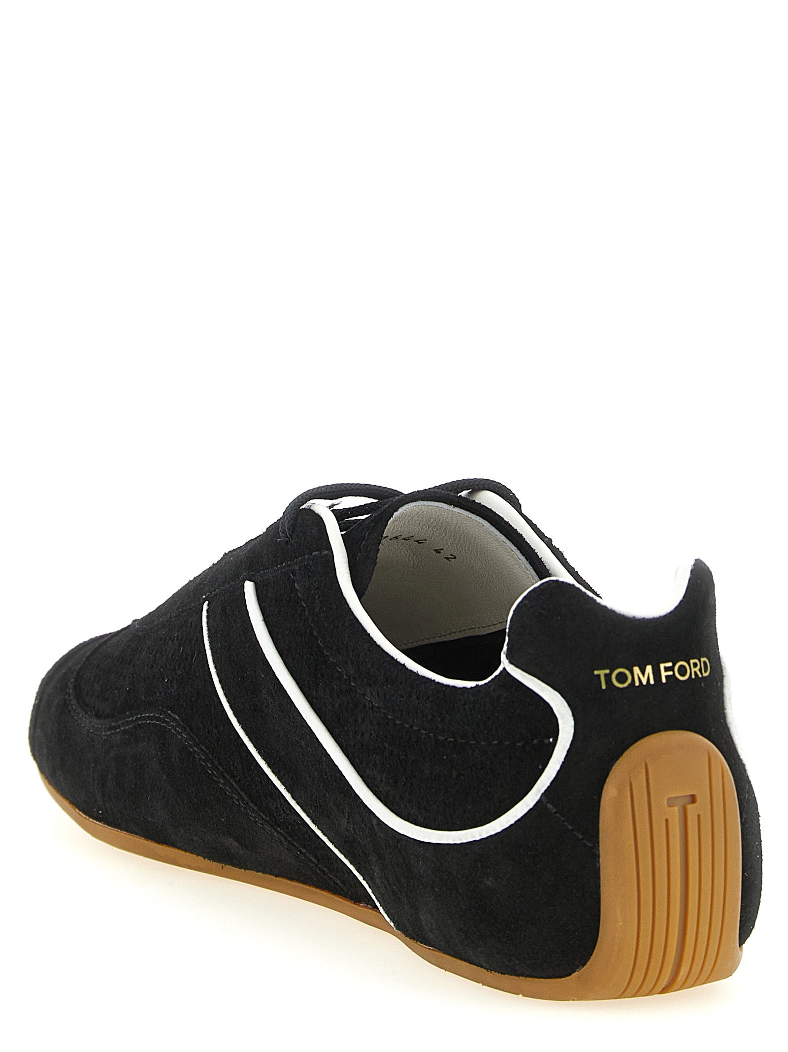 Tom Ford 97% calf leather sneaker in black — view 3