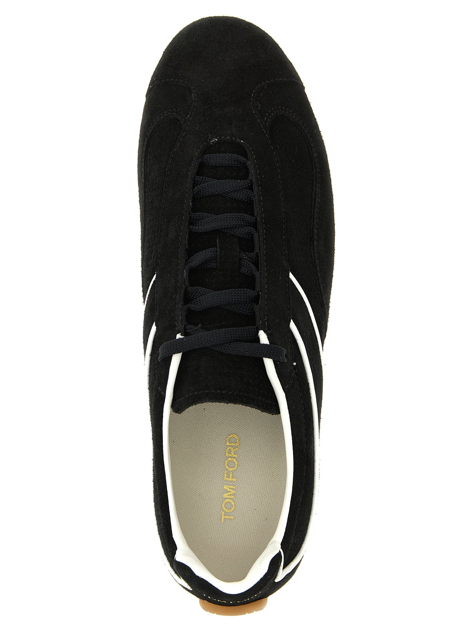 Tom Ford 97% calf leather sneaker in black — view 4