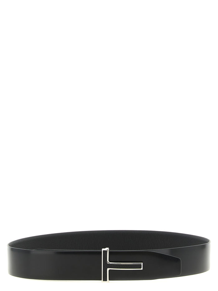 Tom Ford 100% Calfskin Leather belt in black — view 2