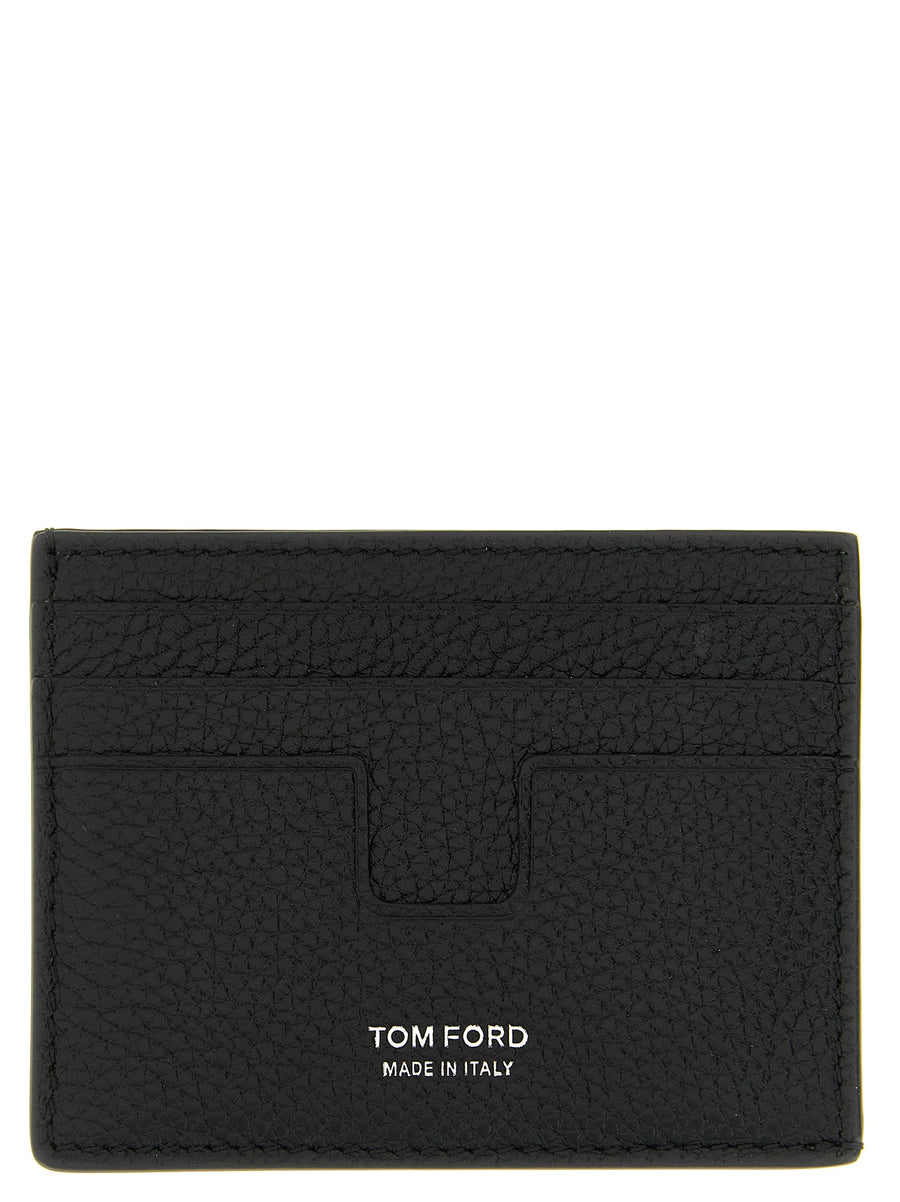 Tom Ford 100% calfskin leather card case in black
