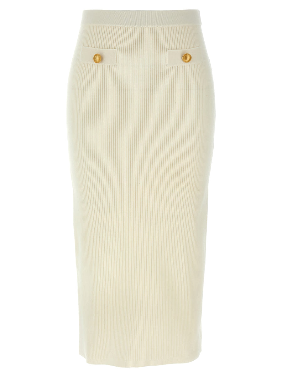 Alessandra Rich 90% wool skirt in white