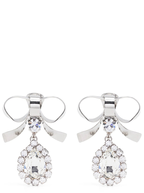 Alessandra Rich 60% Glass earrings in silver