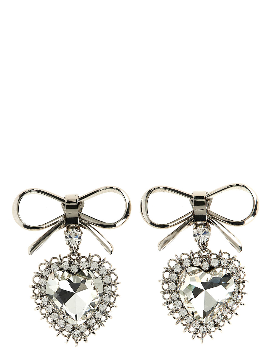 Alessandra Rich 60% Glass earrings in silver