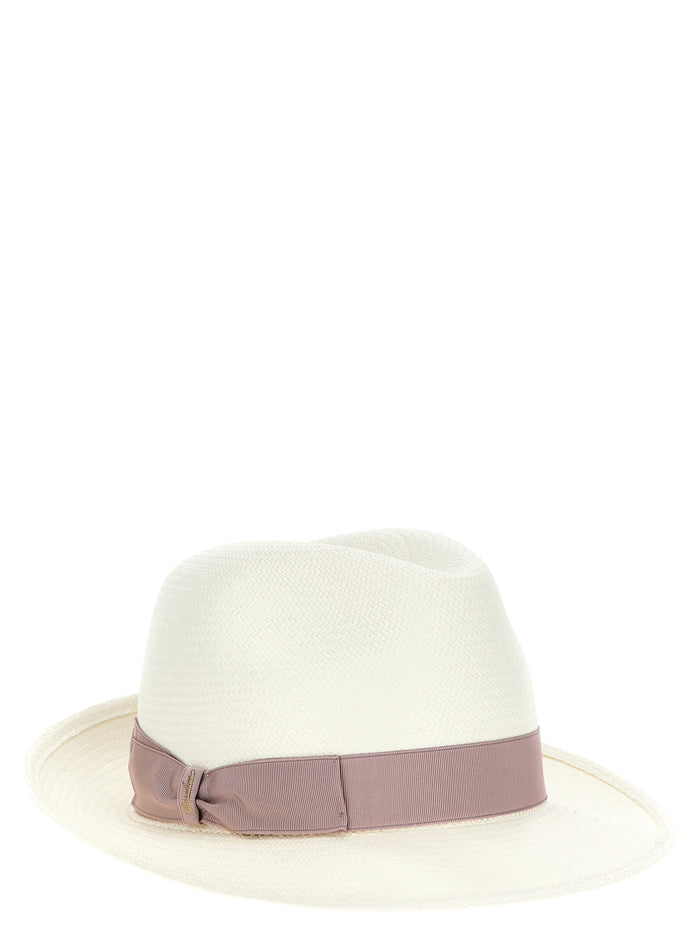 Borsalino BO307582BM 100% hay fedora in cream — view 2