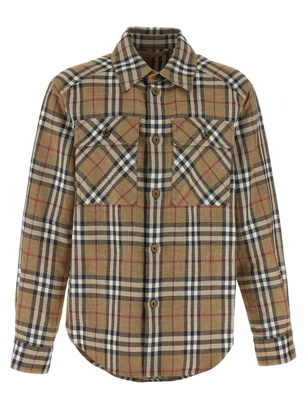 Burberry 66% cotton shirt in brown