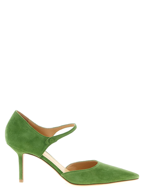 Francesco Russo 100% Goat Leather pump in green