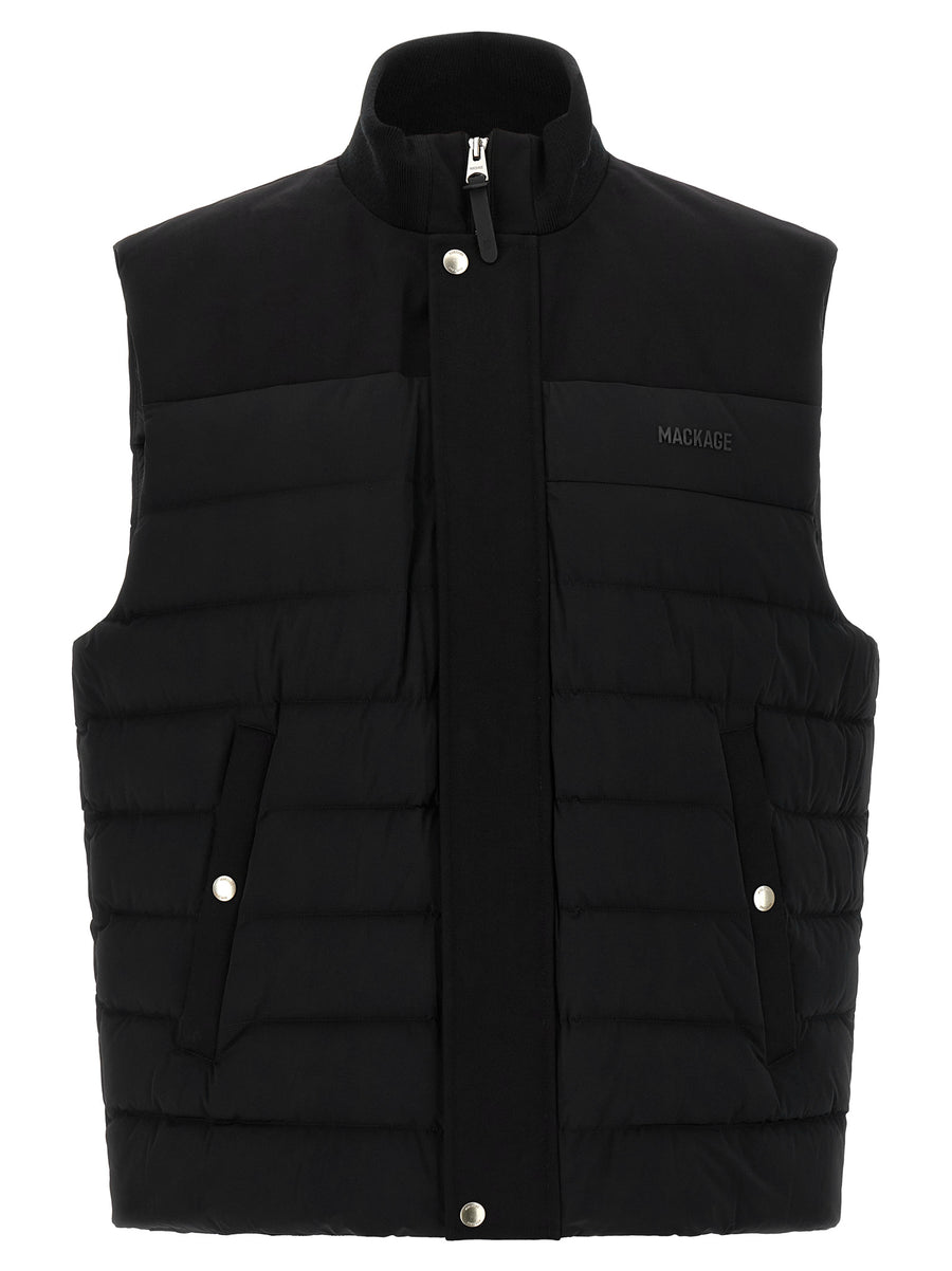 Mackage 82% Nylon vest in black