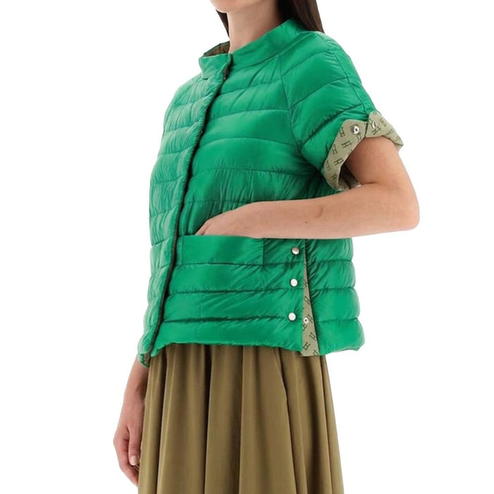 Herno 100% Polyamide down jacket in green — view 2