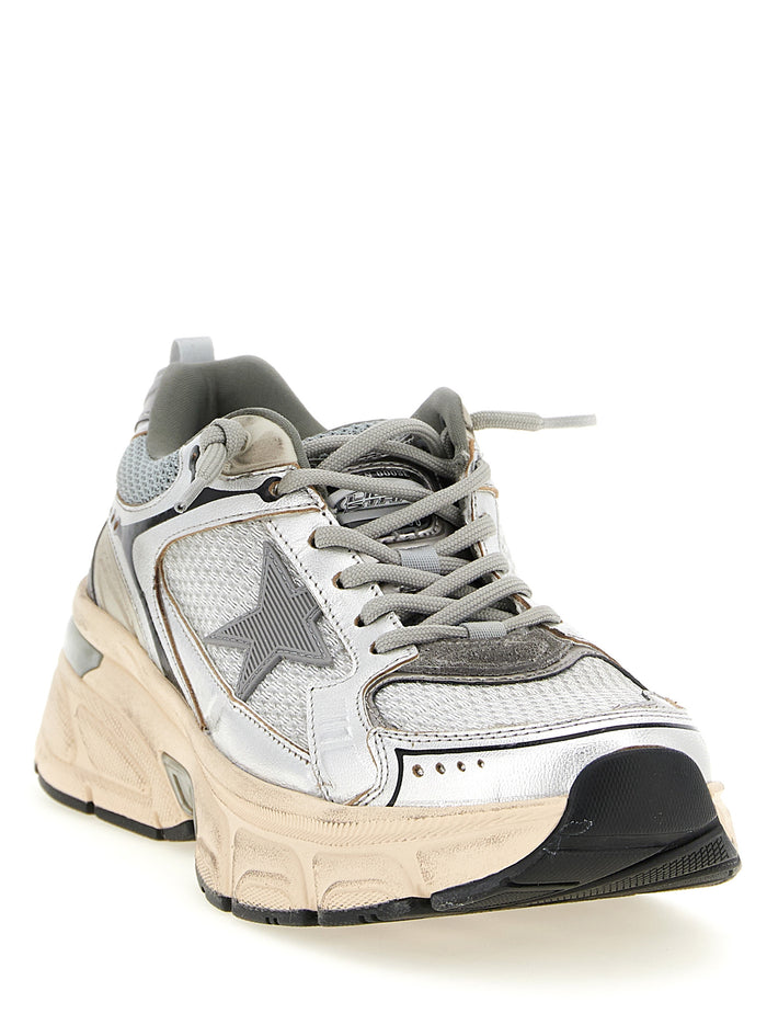 Golden Goose 55% Leather sneaker in silver — view 2