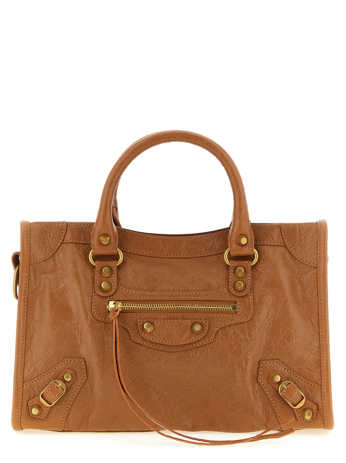 Brown Lamb Leather Handbag Bag