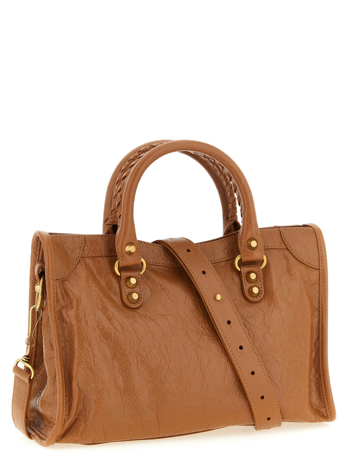 Brown Lamb Leather Handbag Bag