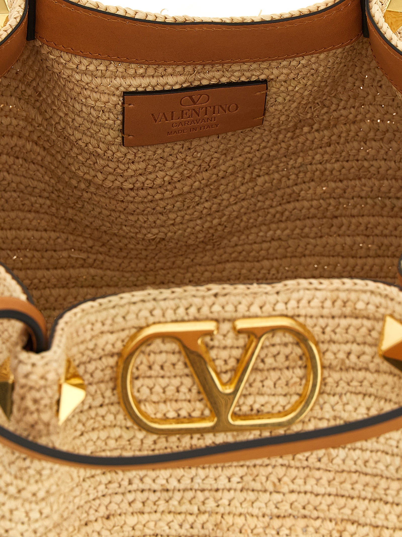 Beige Straw Tote Bag